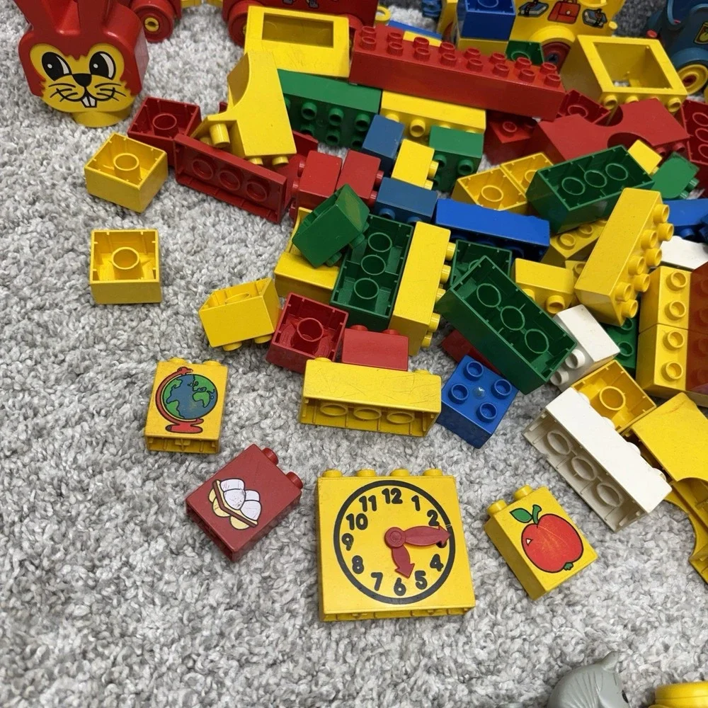 Vintage Lego Duplo bricks figures people horse vehicles huge lot (AS IS READ)